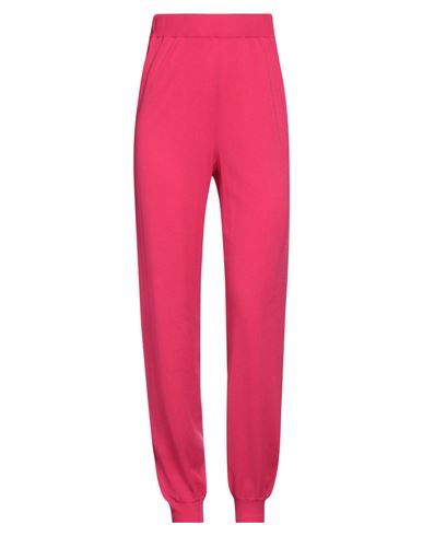 Soallure Woman Pants Fuchsia Size M Viscose, Pbt - Polybutylene Terephthalate In Pink