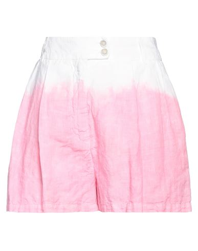 120% Lino Woman Shorts & Bermuda Shorts Pink Size 6 Linen