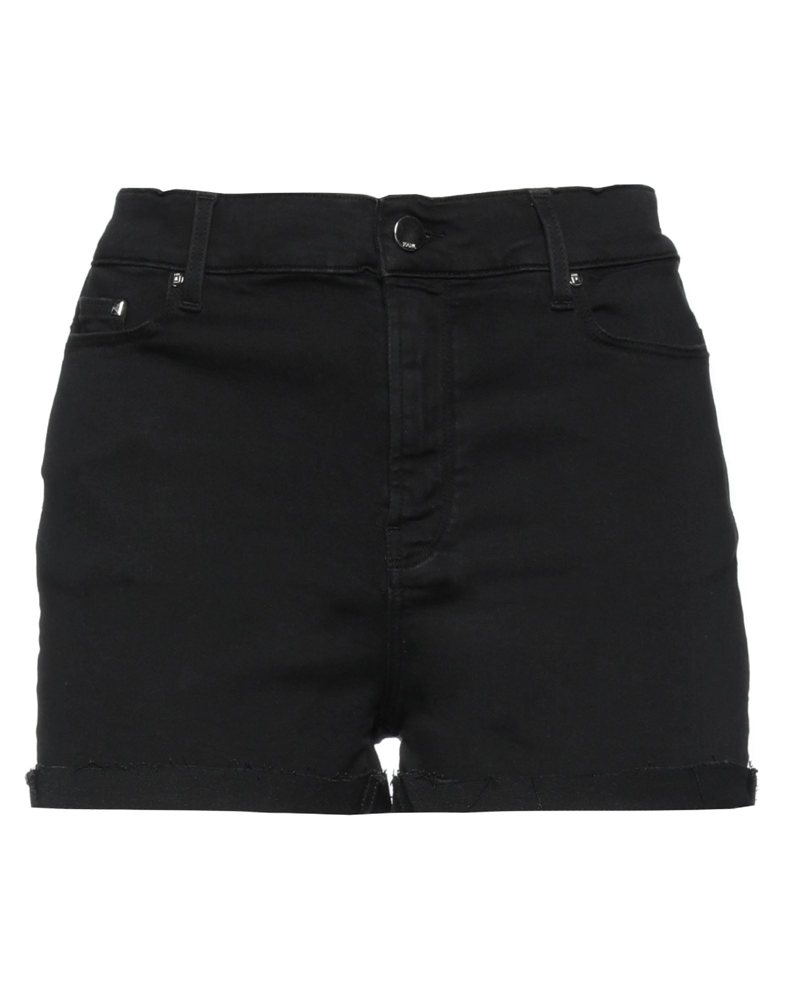 Shop Karl Lagerfeld Woman Denim Shorts Black Size 24 Cotton, Polyester, Elastane