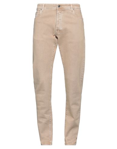 Shop Liu •jo Man Man Jeans Beige Size 38 Cotton, Elastane