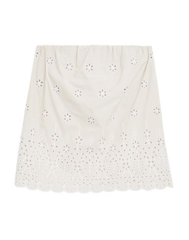 Semicouture Woman Mini Skirt Beige Size 8 Cotton