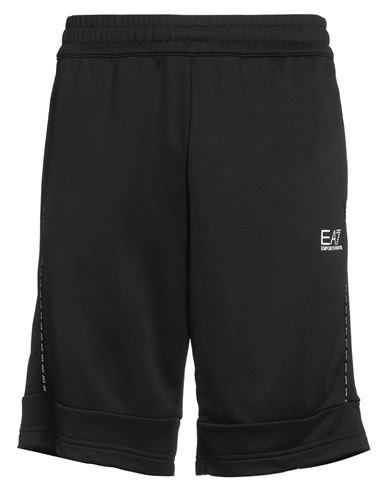 Ea7 Man Shorts & Bermuda Shorts Black Size L Polyester In Black