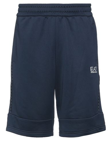 Ea7 Man Shorts & Bermuda Shorts Midnight Blue Size M Polyester