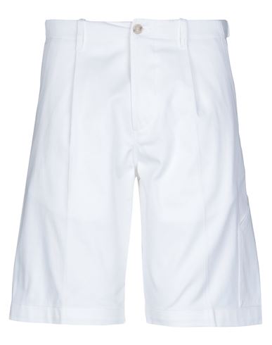 Paolo Pecora Man Shorts & Bermuda Shorts White Size 32 Cotton, Elastane