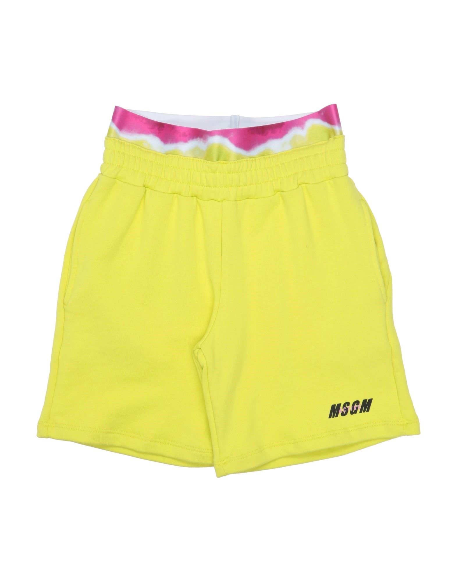 Msgm Kids'  Toddler Girl Shorts & Bermuda Shorts Acid Green Size 4 Cotton