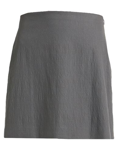 Theory Woman Mini Skirt Lead Size 8 Viscose, Polyamide, Elastane In Grey