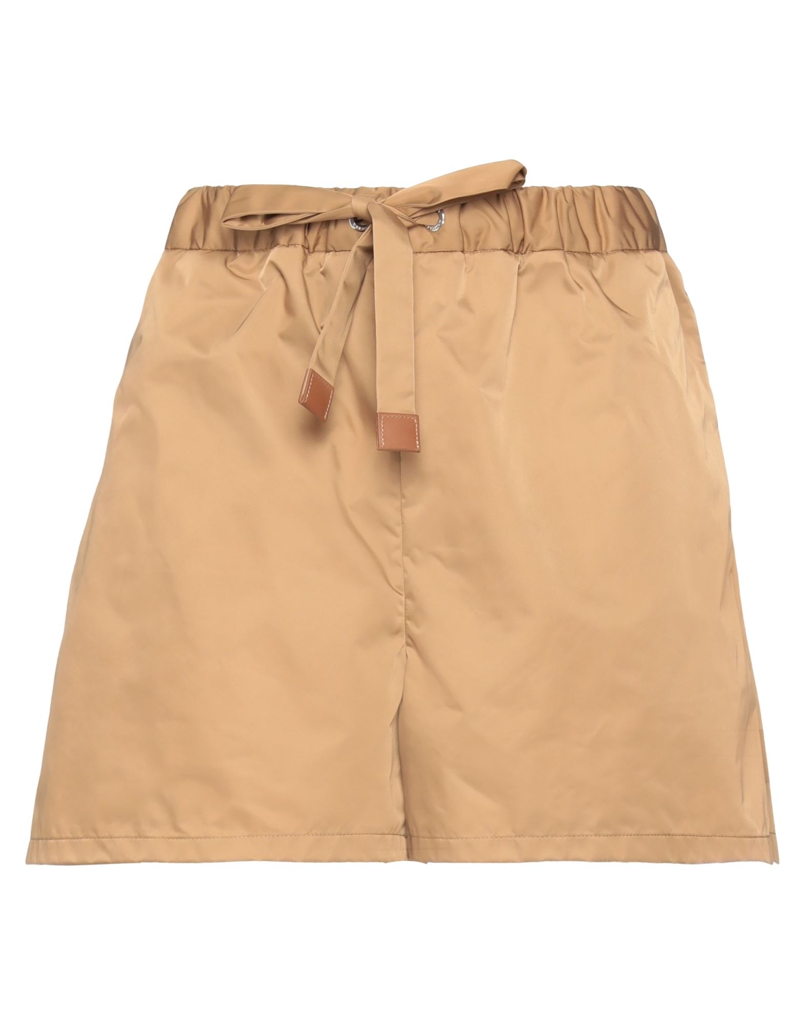 Moncler Woman Shorts & Bermuda Shorts Camel Size 6 Polyester In Beige