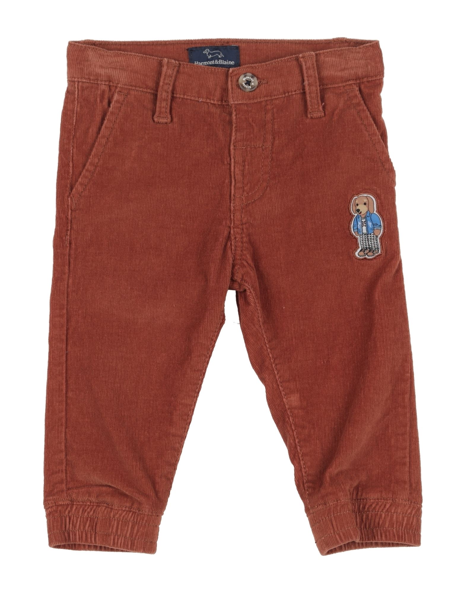 Harmont & Blaine Kids'  Newborn Boy Pants Brown Size 3 Cotton, Elastane