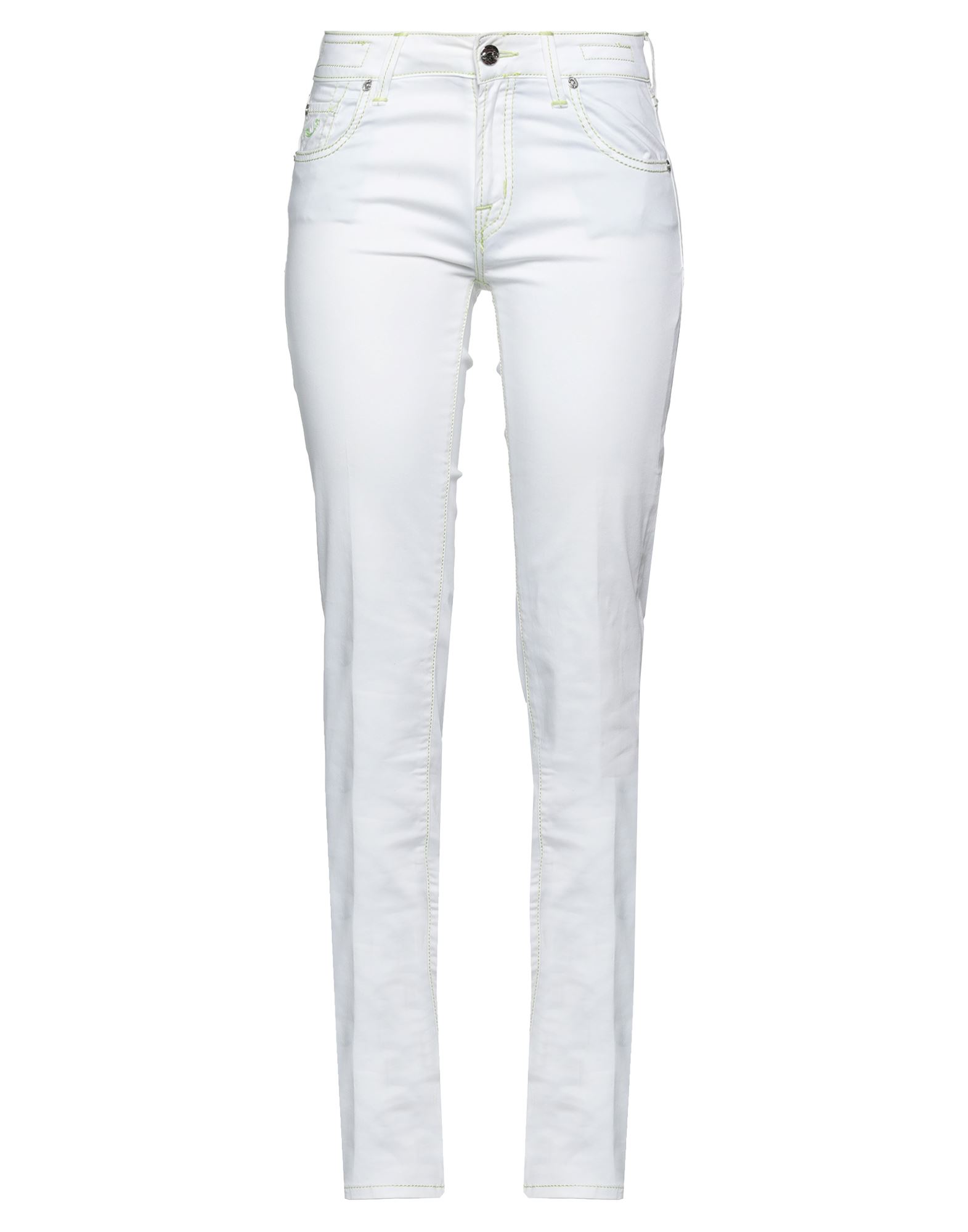Shop Jacob Cohёn Woman Pants Ivory Size 27 Cotton, Elastane In White