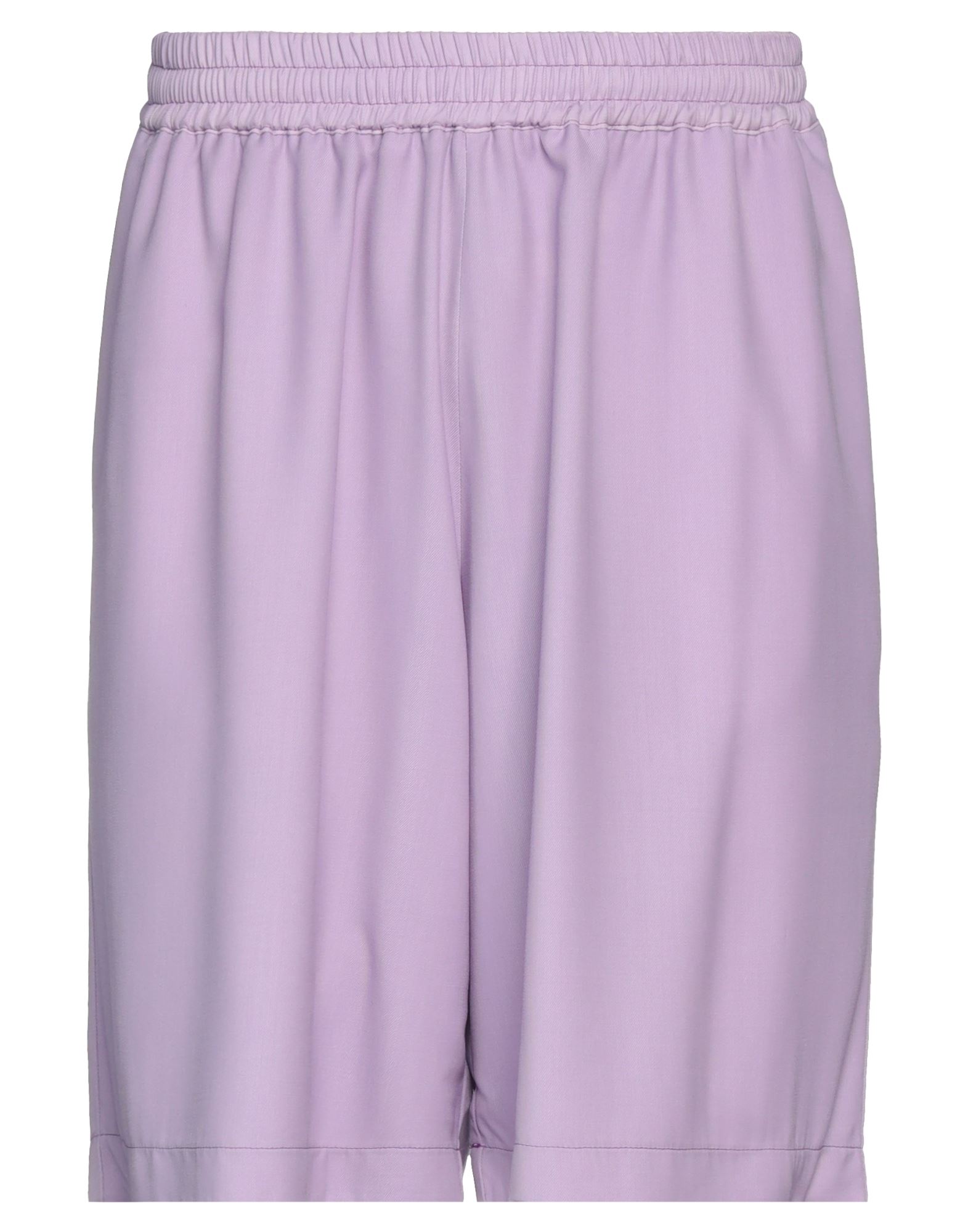 Bonsai Man Shorts & Bermuda Shorts Light Purple Size L Polyester, Virgin Wool, Elastane