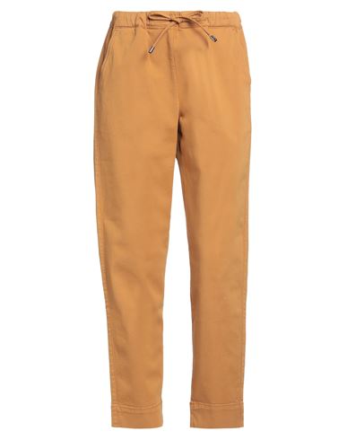 Max Mara Leisure Woman Pants Camel Size 12 Cotton, Elastane In Beige