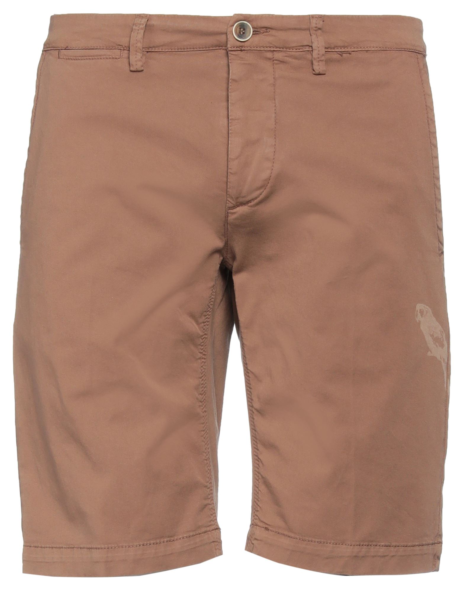 Shop Macchia J Man Shorts & Bermuda Shorts Brown Size 33 Cotton, Elastane