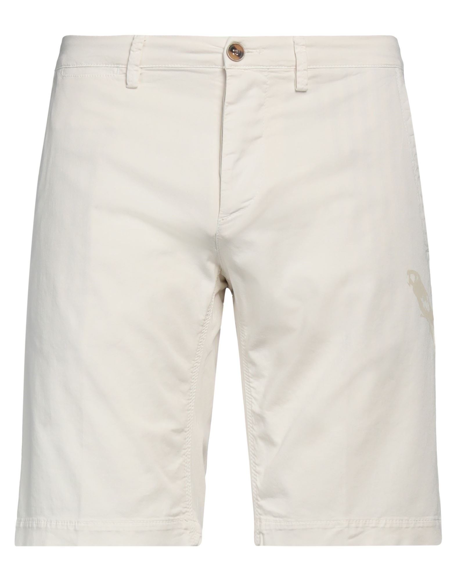 Macchia J Man Shorts & Bermuda Shorts Ivory Size 33 Cotton, Elastane In White