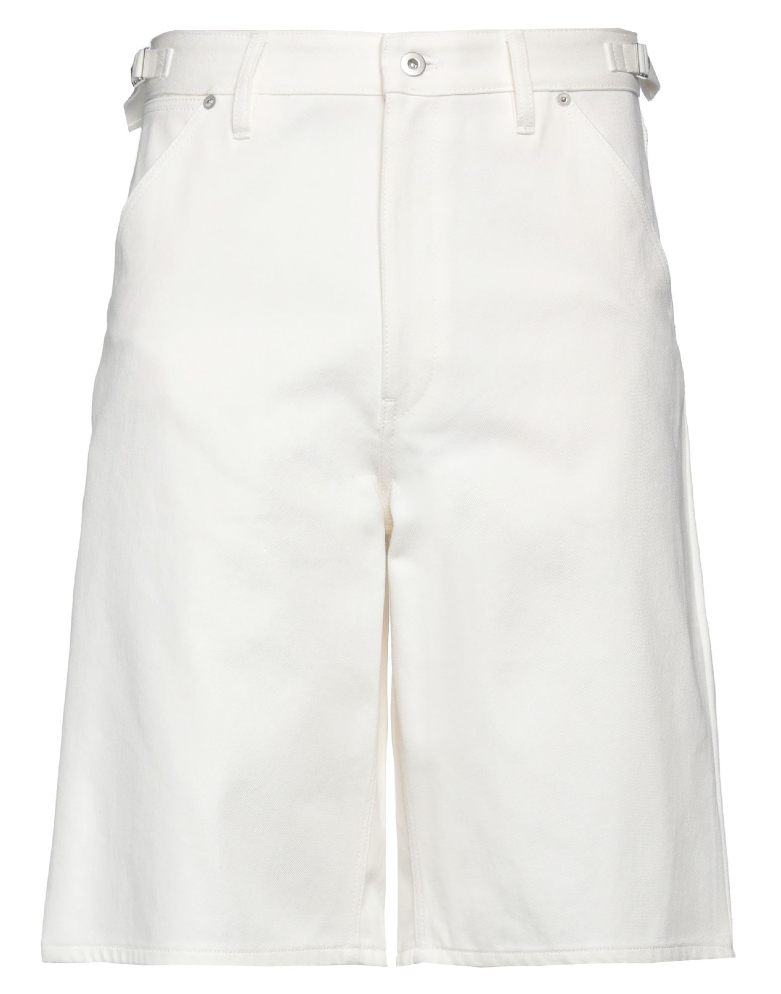 Shop Jil Sander Man Denim Shorts White Size 31 Cotton