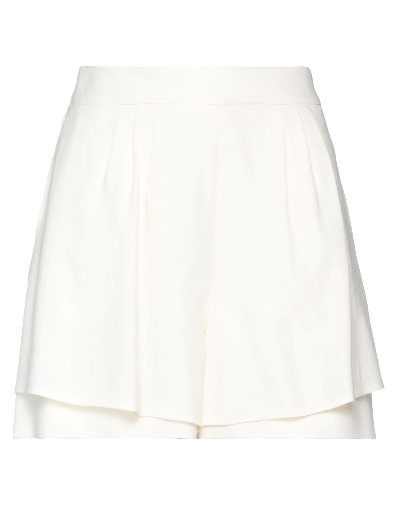 Alberta Ferretti Woman Shorts & Bermuda Shorts Ivory Size 8 Linen, Viscose, Elastane In White