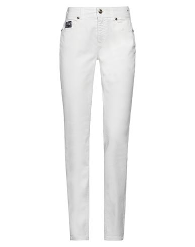 Versace Jeans Couture Woman Jeans Ivory Size 27 Cotton, Elastane In White