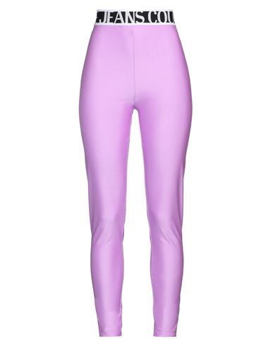 Versace Jeans Couture Woman Leggings Light Purple Size 10 Polyamide, Elastane