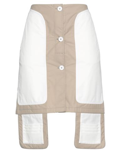 Lourdes New York Woman Mini Skirt Khaki Size S Cotton, Polyamide In Beige
