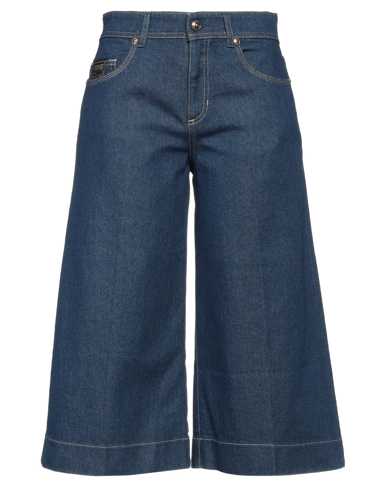 Versace Jeans Couture Denim Cropped In Blue