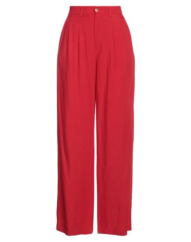 Vicolo Woman Pants Red Size Xs Viscose, Linen