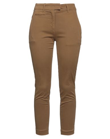 Dondup Woman Pants Camel Size 32 Cotton, Polyester, Elastane In Beige