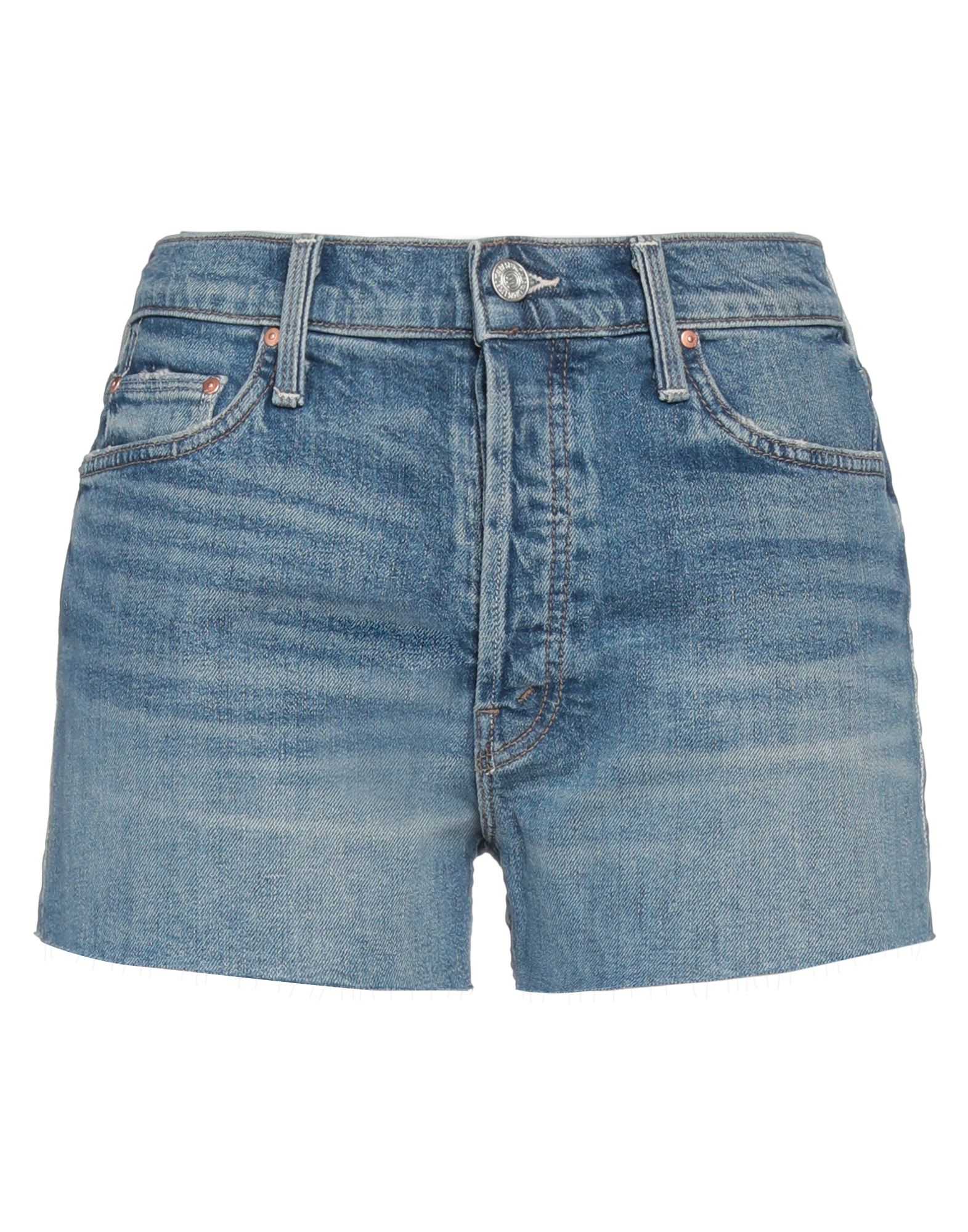 Shop Mother Woman Denim Shorts Blue Size 25 Cotton, Elastane