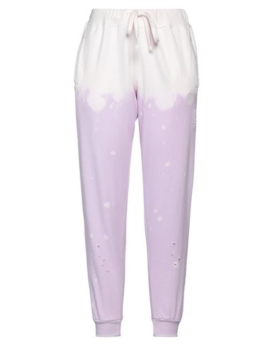 La Detresse Woman Pants Lilac Size M Cotton, Polyester In Purple