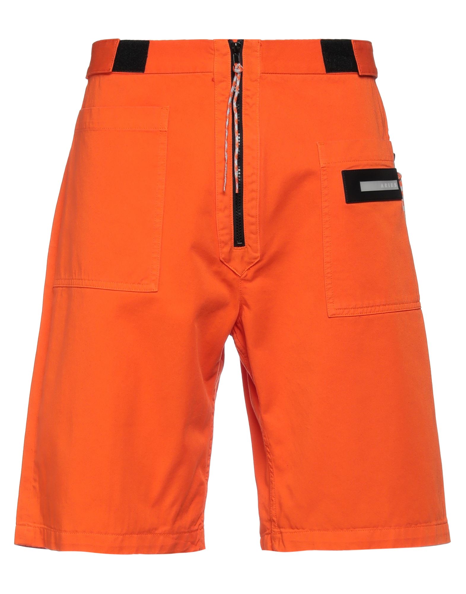 Aries Man Shorts & Bermuda Shorts Orange Size 30 Cotton