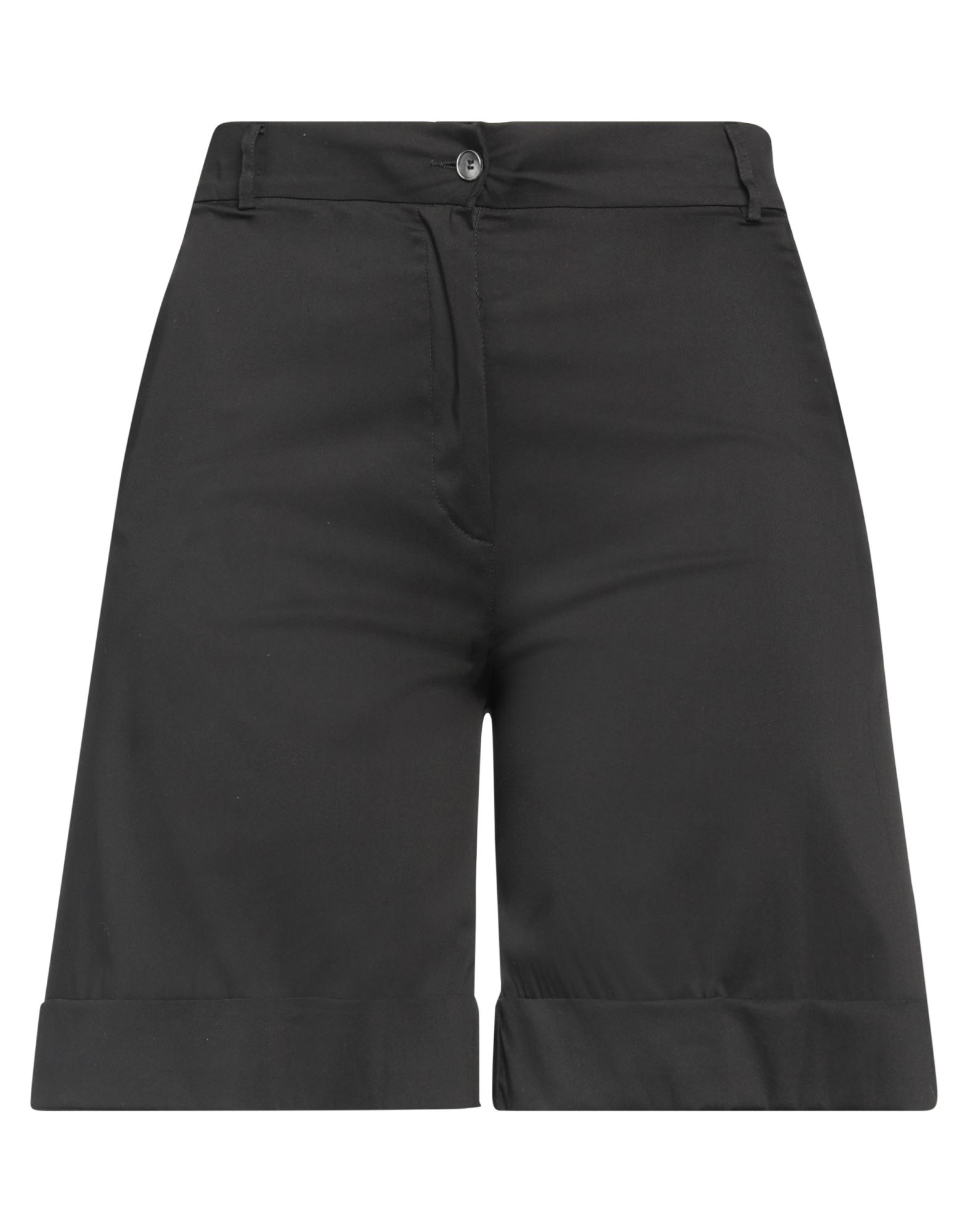 D Exterior D. Exterior Woman Shorts & Bermuda Shorts Black Size M Cotton, Polyamide, Elastane
