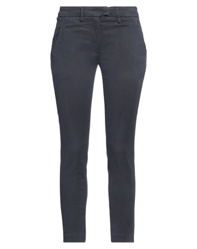 Dondup Woman Pants Navy Blue Size 24 Cotton, Lyocell, Elastane In Navy Blue