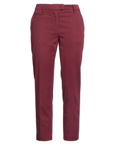 Shop Dondup Woman Pants Burgundy Size 32 Cotton, Lyocell, Elastane In Red