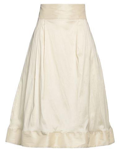 Rossopuro Woman Midi Skirt Beige Size S Polyester, Nylon, Elastane