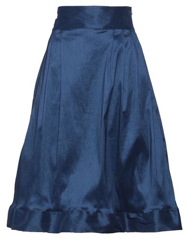 Rossopuro Woman Midi Skirt Blue Size S Polyester, Nylon, Elastane