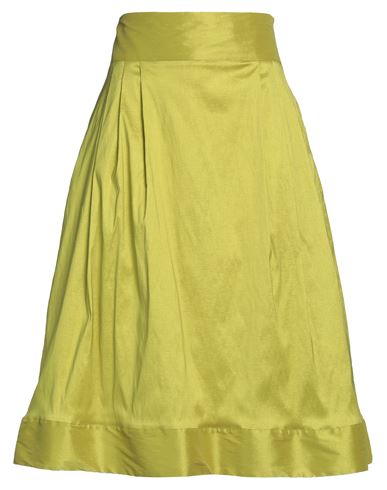 Rossopuro Woman Midi Skirt Acid Green Size Xl Polyester, Nylon, Elastane