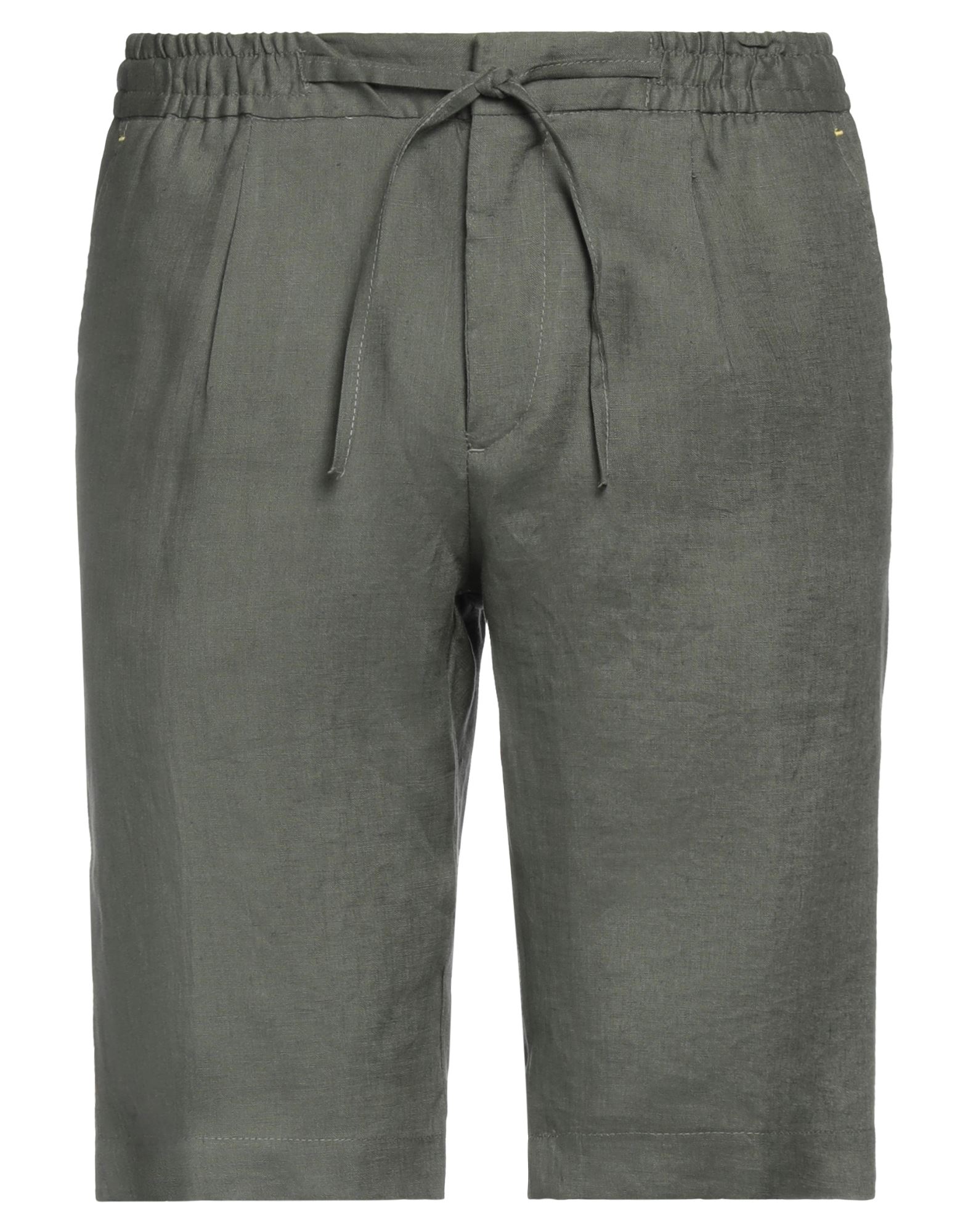 Manuel Ritz Man Shorts & Bermuda Shorts Military Green Size 28 Linen