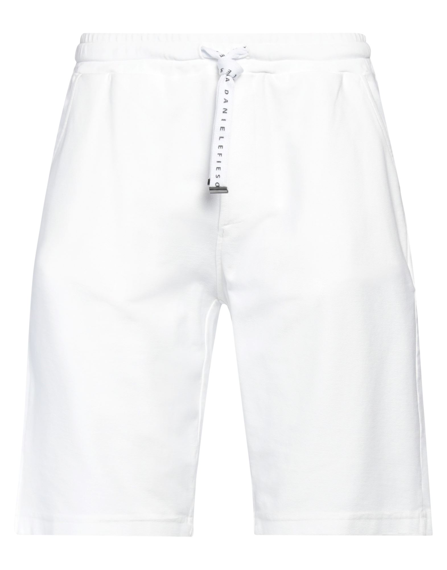 Daniele Fiesoli Man Shorts & Bermuda Shorts White Size Xl Organic Cotton, Elastane