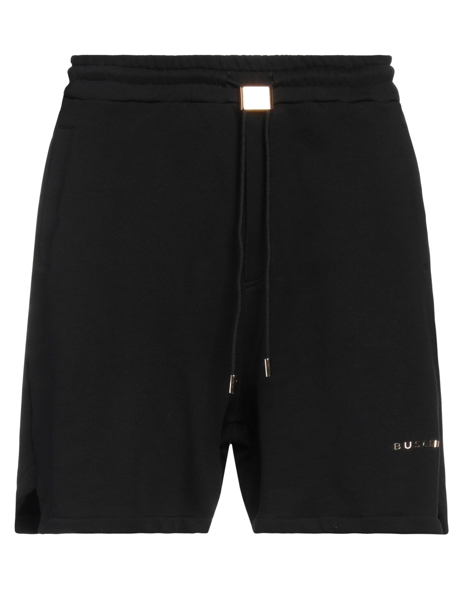 Buscemi Man Shorts & Bermuda Shorts Black Size L Cotton, Brass