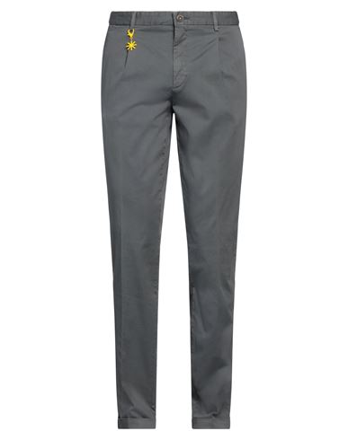 Manuel Ritz Man Pants Grey Size 36 Cotton, Elastane