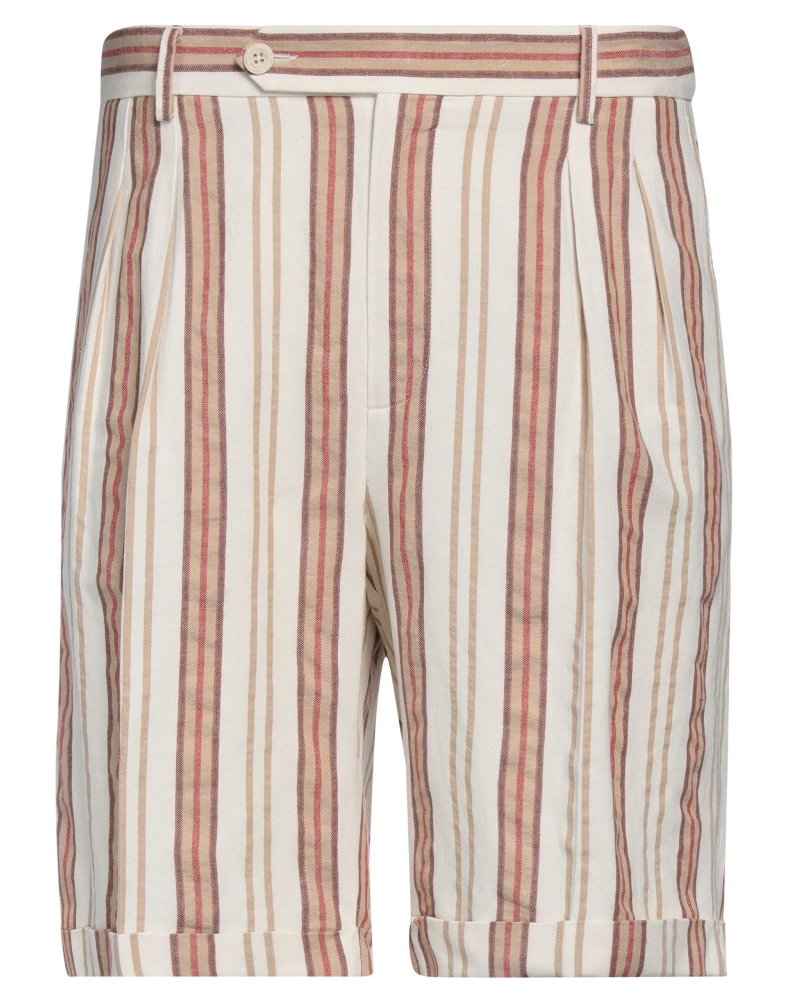 Manuel Ritz Man Shorts & Bermuda Shorts Sand Size 40 Cotton, Linen, Polyester In Beige