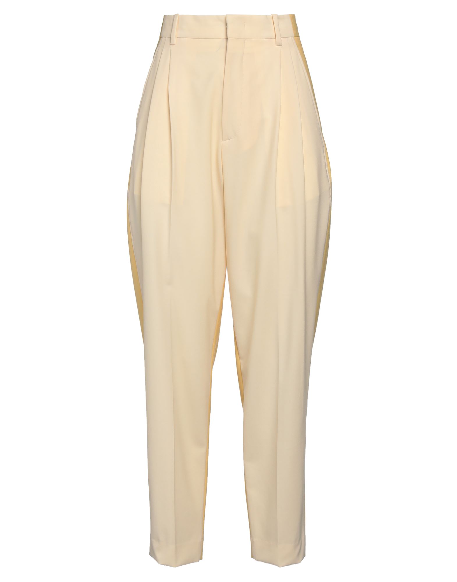 Erika Cavallini Woman Pants Pastel Yellow Size 6 Polyester, Wool, Elastane In Yellow