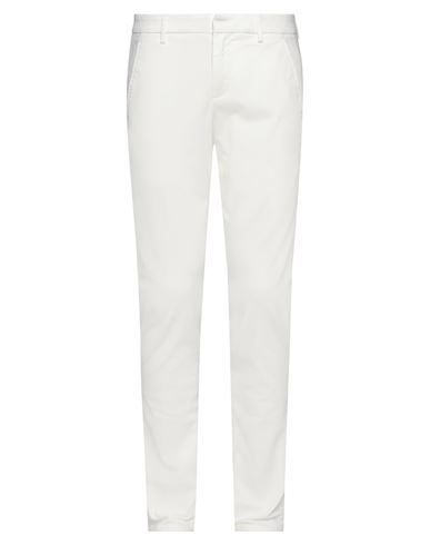 Dondup Man Pants Off White Size 35 Cotton, Elastane