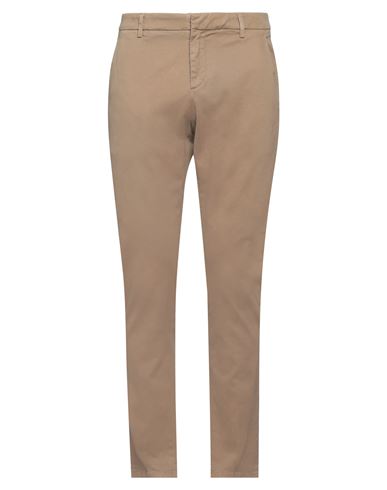 Shop Dondup Man Pants Khaki Size 35 Cotton, Elastane In Beige