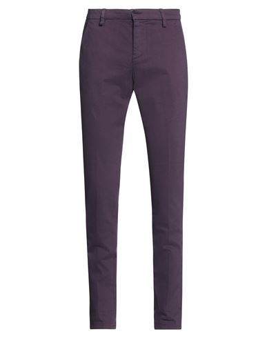 Dondup Man Pants Dark Purple Size 30 Cotton, Elastane