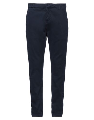 Shop Dondup Man Pants Midnight Blue Size 38 Cotton, Elastane