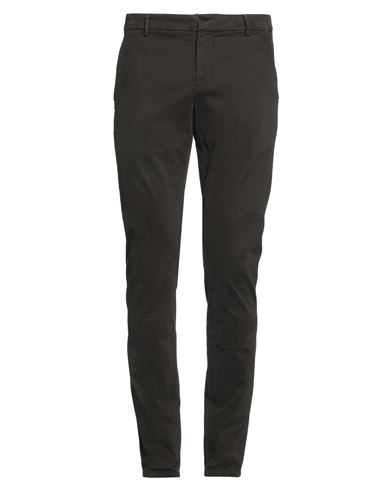Dondup Man Pants Dark Brown Size 34 Cotton, Elastane In Brown