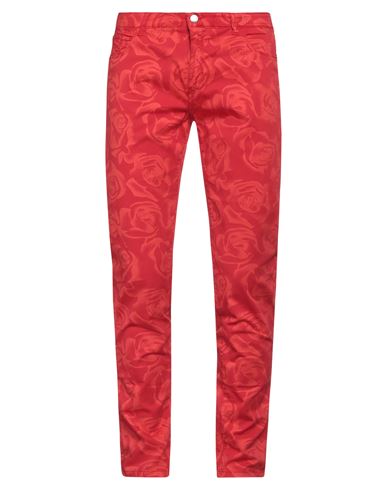 Trussardi Collection Man Pants Red Size 34 Cotton, Elastane
