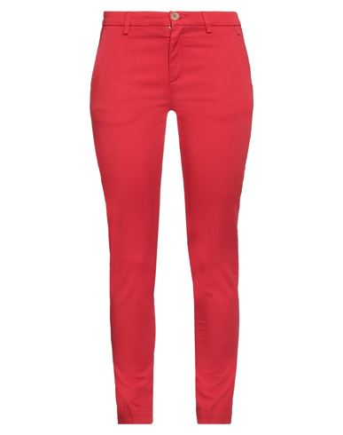 Shop Trussardi Collection Woman Pants Red Size 10 Cotton, Elastane