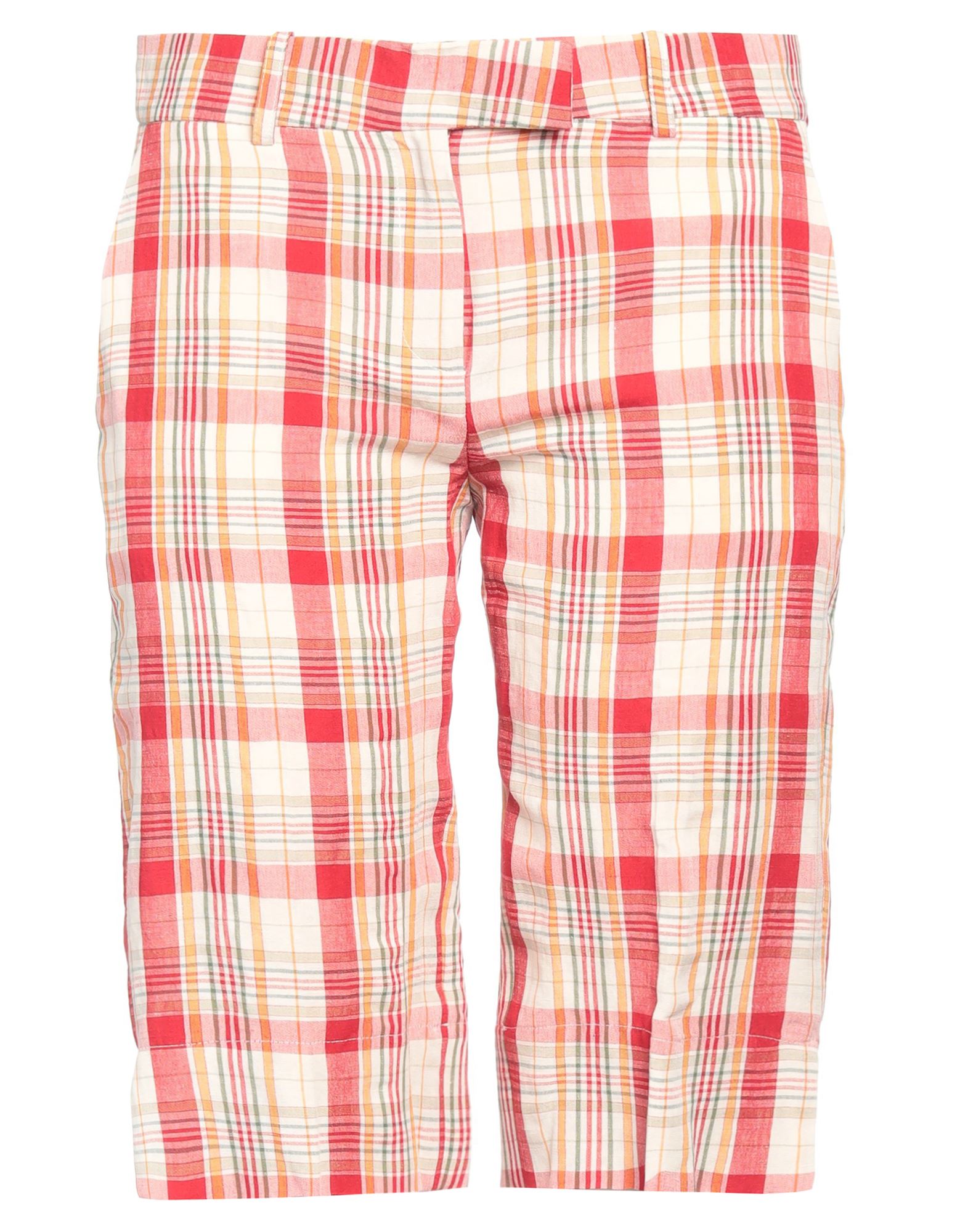 Semicouture Woman Shorts & Bermuda Shorts Red Size 6 Linen, Viscose
