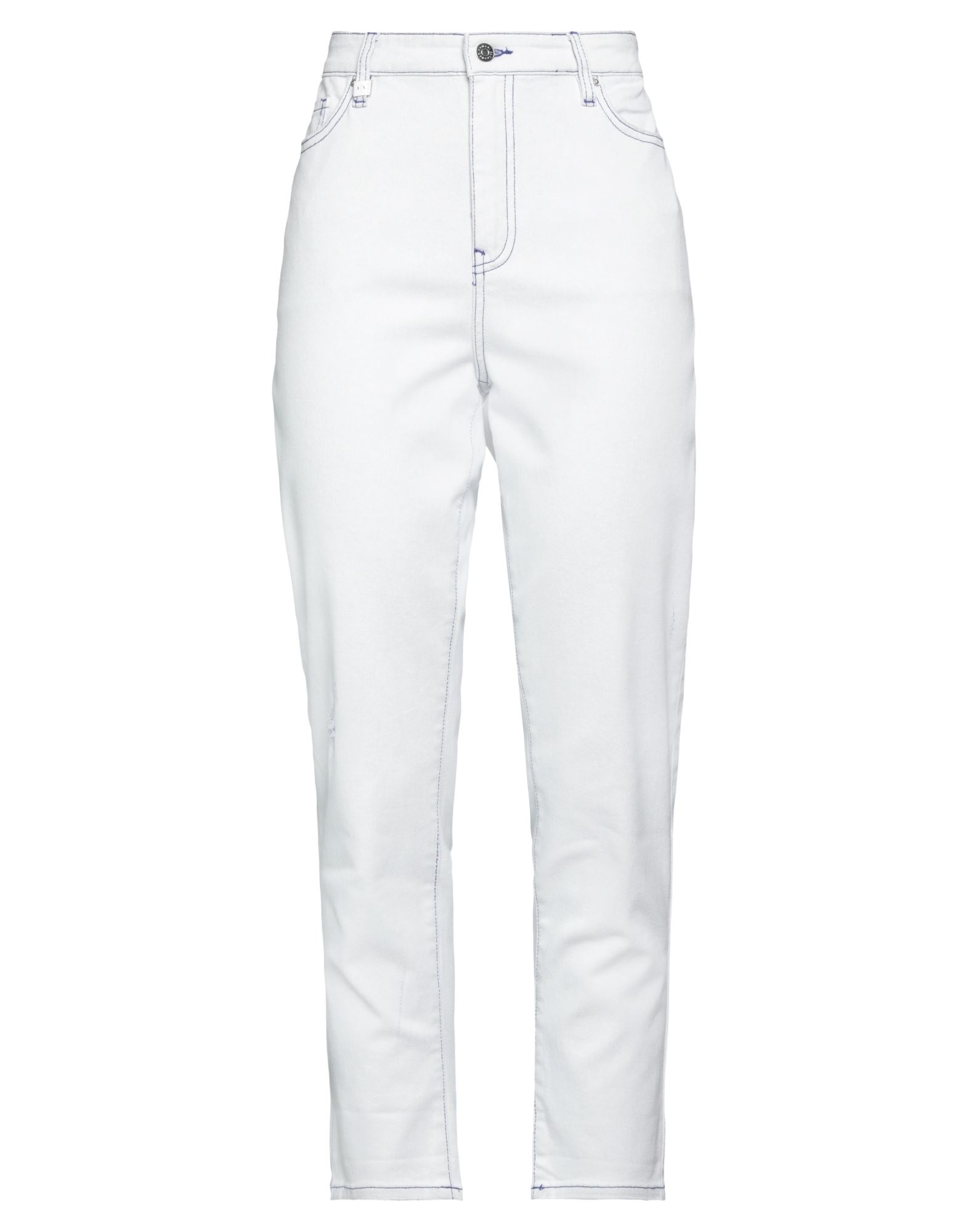 ARMANI EXCHANGE ARMANI EXCHANGE WOMAN DENIM PANTS WHITE SIZE 31 COTTON, POLYESTER, ELASTANE