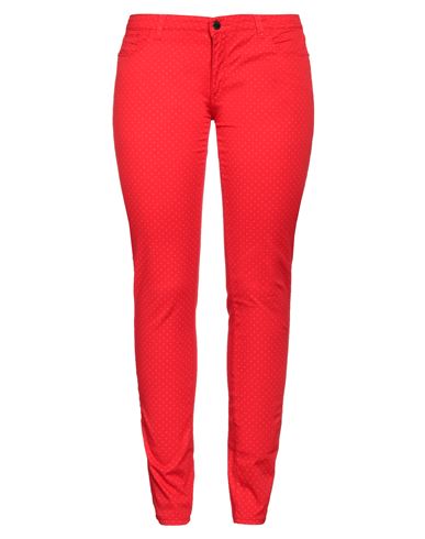 Trussardi Collection Woman Pants Red Size 32 Cotton, Elastane